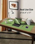 YSAGi Leather Desk Protector, Office Mat, Large Mouse Mat, Non-Slip PU Leather - Image 5