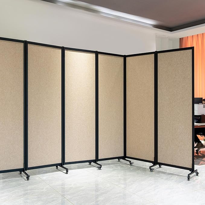Upgrade Version Room Partition and Divider, Freestanding Rolling Dividers - Image 5