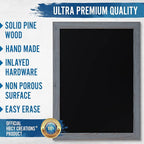 Rustic Grey Magnetic Wall Chalkboard, Large Size 18" x 24", Framed Chalkboard - Image 4
