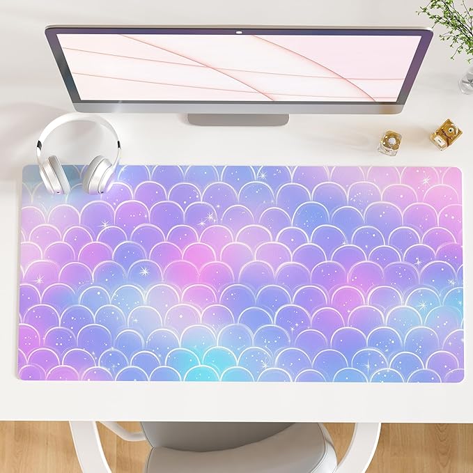 QIYI Multifunctional Office Desk Pad, Water-Resistant PU Leather Mouse Pad by QIYI