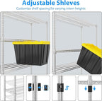 Homdox 4 Tier Heavy Duty Metal Wire Shelving - Image 7
