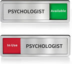 Psychologist Office Door Sign, Do Not Disturb- In Use/Available Slider Signs by Abudada