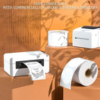 MFLABEL 2" 750 Labels White Circle Direct Thermal Stickers Labels Roll - Image 4