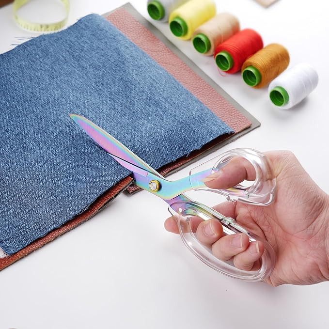 SCAIKTIG Acrylic Scissors, Titanium Coated Blades, Heavy Duty, Ambidextrous - Image 5