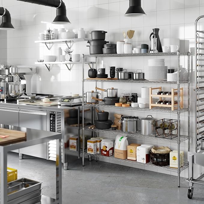 Regal Altair 14" Deep x 60" Wide x 64" Height Wire Shelving Kit | 5-Tier | NSF - Image 6