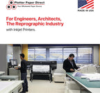 Plotter Paper Direct (20lb, Uncoated | 4 Rolls, 2" Core | 36 In x 150 Ft) for CAD Printing on Wide Format Ink Jet Printers