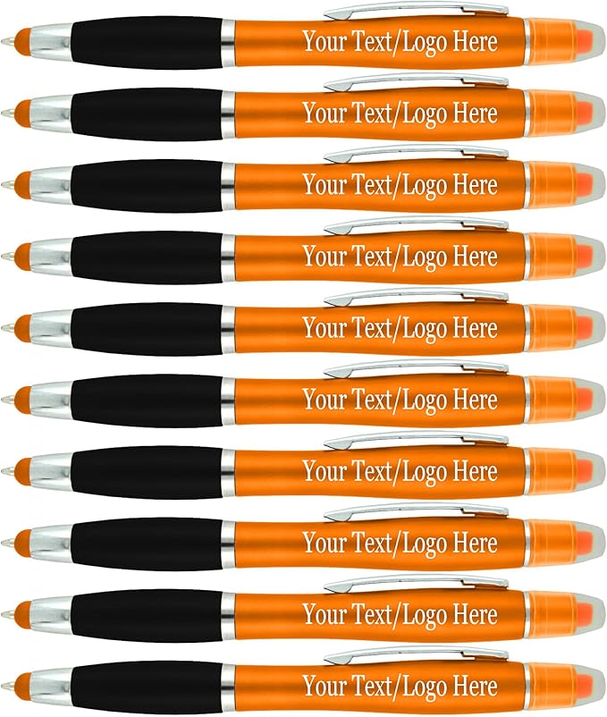 SyPen Personalized Pens with Gel Highlighter and Stylus -200 Pack Bulk-Free by Sypen