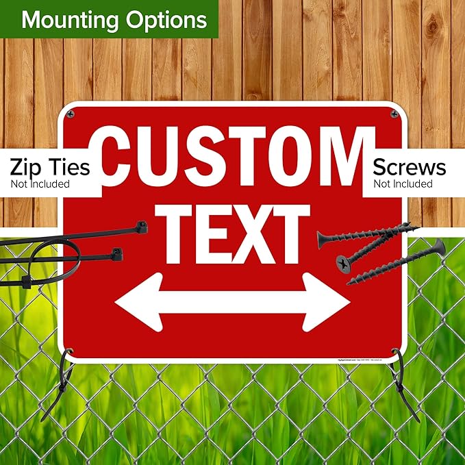 Custom Arrow, Custom Directional Sign, Two way Arrow, 18x24 Inches, 55 mil - Image 5