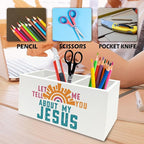 QZQE Boho Jesus Christian Pen Pencil Holder Organizer - Image 6