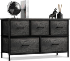 Sorbus Dresser with 5 Faux Wood Drawers