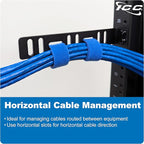 ICC 6” Metal L-Shaped Cable Management Bracket, Vertical/Horizontal, Rack or - Image 4