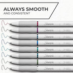 Sharpie S-Gel Pens, Fashion Barrel Gel Pens, Pearl White Body, Medium Point - Image 3