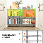 M MZG 750 lbs 3 Tier Shelf Metal Storage Shelves Wire Rack Closet Organizers - Image 6