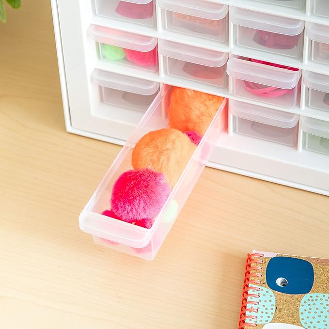 IRIS USA Bead Organizer Storage Bin Drawer Cabinet, 64-Drawer Plastic - Image 6