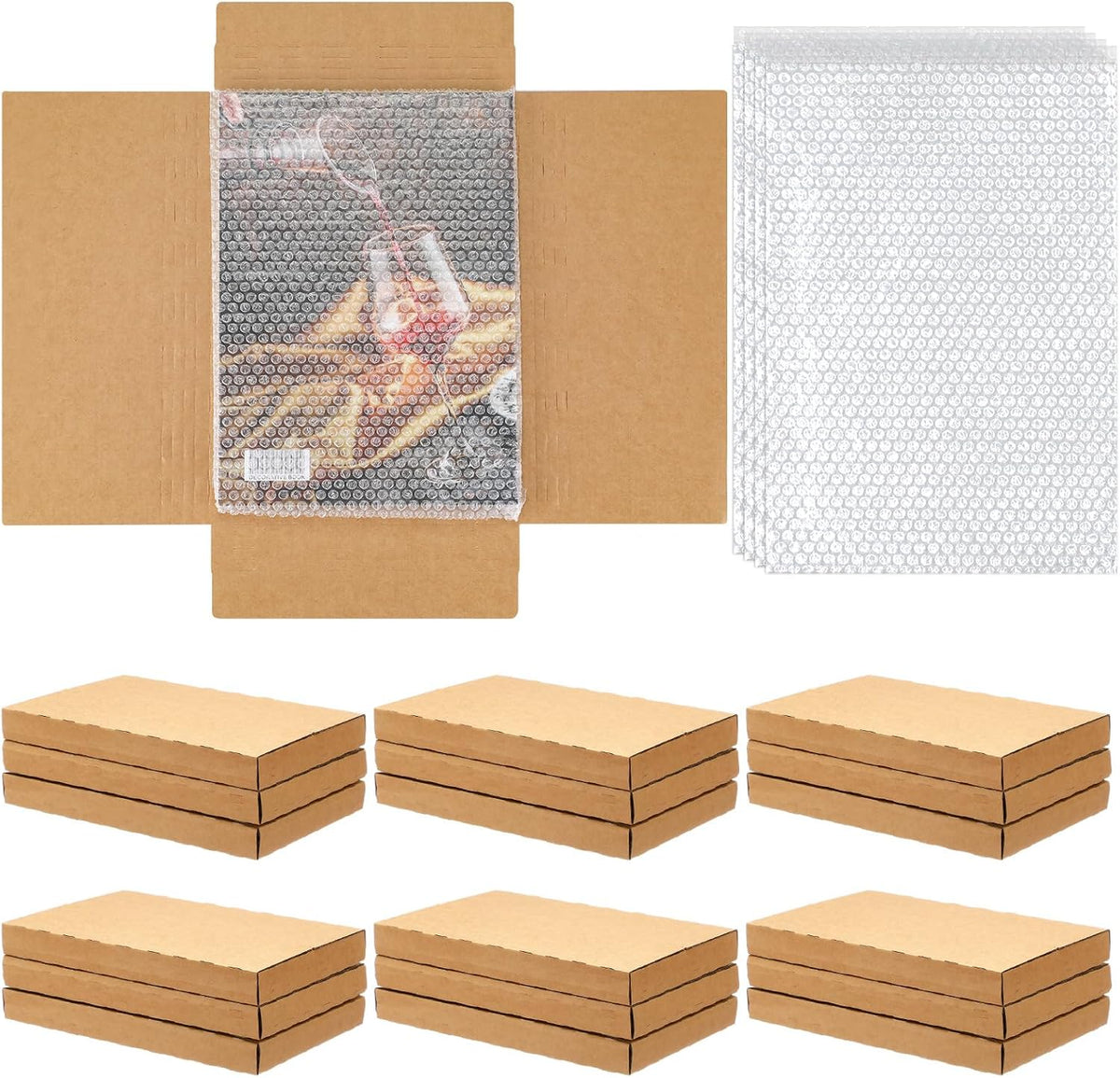 fullhawl 30 pack comic book mailers, brown, 7.8, main product view