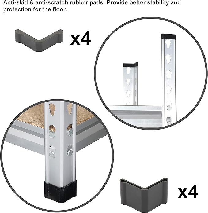 Amazon Basics 5-Tier Medium Duty Storage Shelving Single Post Press Board Shelf - Image 5