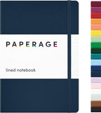 PAPERAGE Lined Journal Notebook, 160 Pages, Medium 5.6 in x 8 in by PAPERAGE
