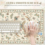 iCasso Beige Large Mouse Pad, Desk Matt - Image 3
