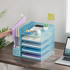 Marbrasse Desk Organizers and Accessories, 5-Tier Paper Letter Tray Organizer - Image 2
