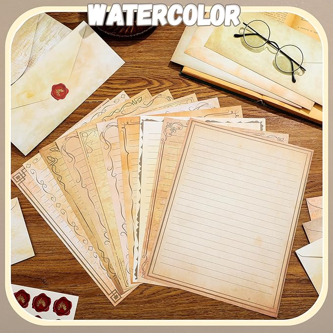 TaoBary 160 Pcs Stationery Paper Set 50 Double Sided Stationery Papers - Image 2