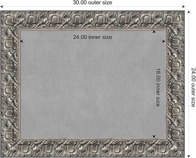Amanti Art Silver Framed Magnetic Board 24x30 Medium Vision Board - Image 4