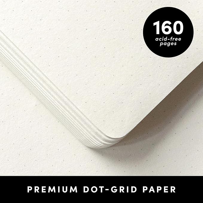 PAPERAGE Dotted Journal Notebook, 160 Pages, Medium 5.6 in x 8 in - Image 4