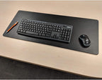 Black Leather 30" x 12.5" Keyboard/Mouse Desk Mat - Image 9
