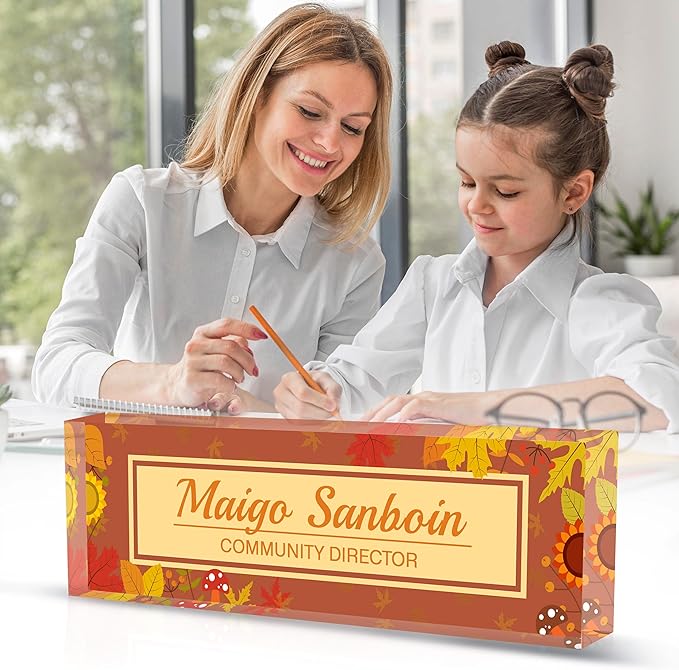 Personalized Name Plate for Desk Custom Acrylic Desk Name Plate Custom Employee - Image 3