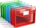 ABC life 6-Pack Plastic Expanding File Folder, Translucent Envelopes by ABClife