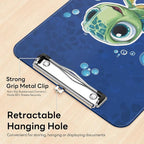 Luminzo Plastic Cute Clipboard Low-Profile Metal Clip, A4 Letter Size 9 x 12.5 - Image 4