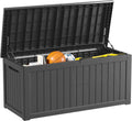Decksplore 270 Gallon Outdoor Storage Box Waterproof Lockable Resin Deck Box