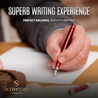 Scriveiner Deep Crimson Red Fountain Pen - Image 4