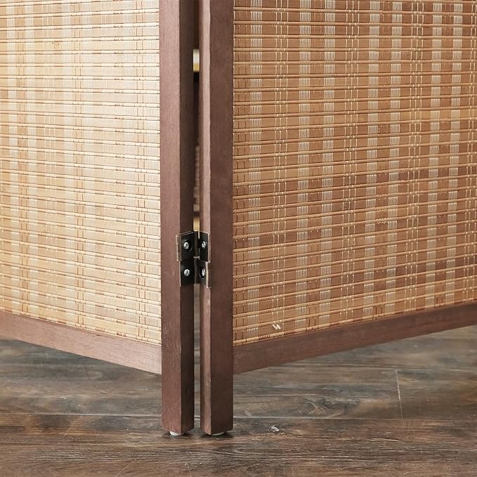 Furnnylane 5 Panel Bamboo Room Divider and Folding Panel Screen, Bamboo Panel - Image 4