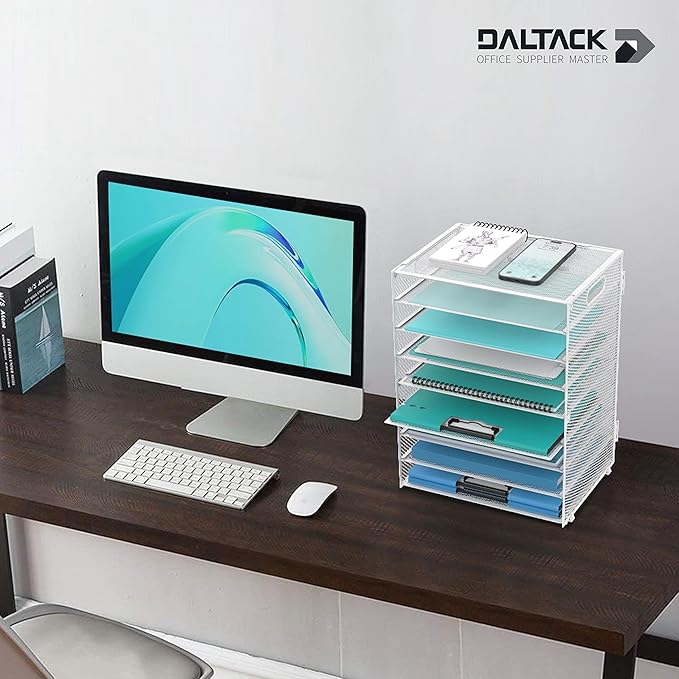 DALTACK 9-Tier Paper Letter Tray Desk Organizer - Image 2