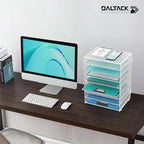 DALTACK 9-Tier Paper Letter Tray Desk Organizer - Image 2