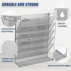 EASEPRES Desk File Organizer Mesh 6-Tier, Hanging Wall Mount Document - Image 4