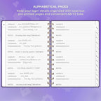 Clever Fox Password Book Spiral – Internet Address & Password Organizer - Image 3