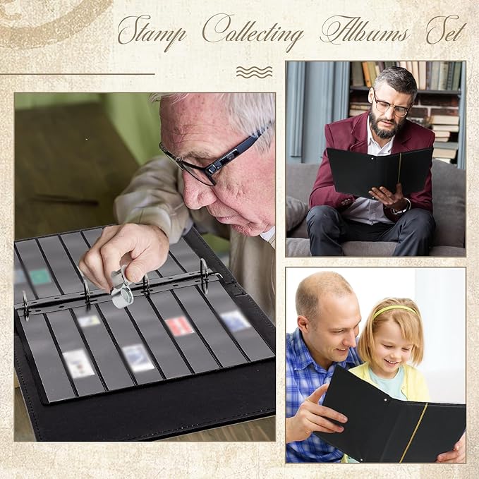 Lewtemi Stamp Collecting Albums Set Stamp Collection Book Include 20 Pages - Image 4