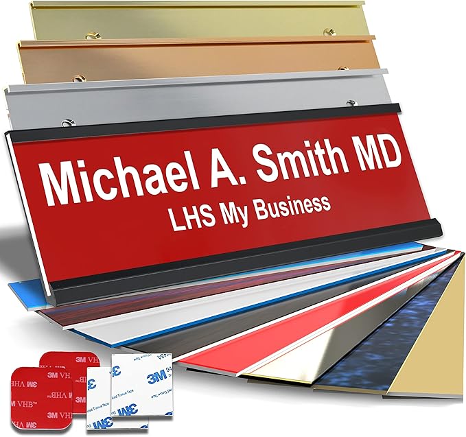 Custom Name Plate with Choice of Mounting by LHS+My+Business