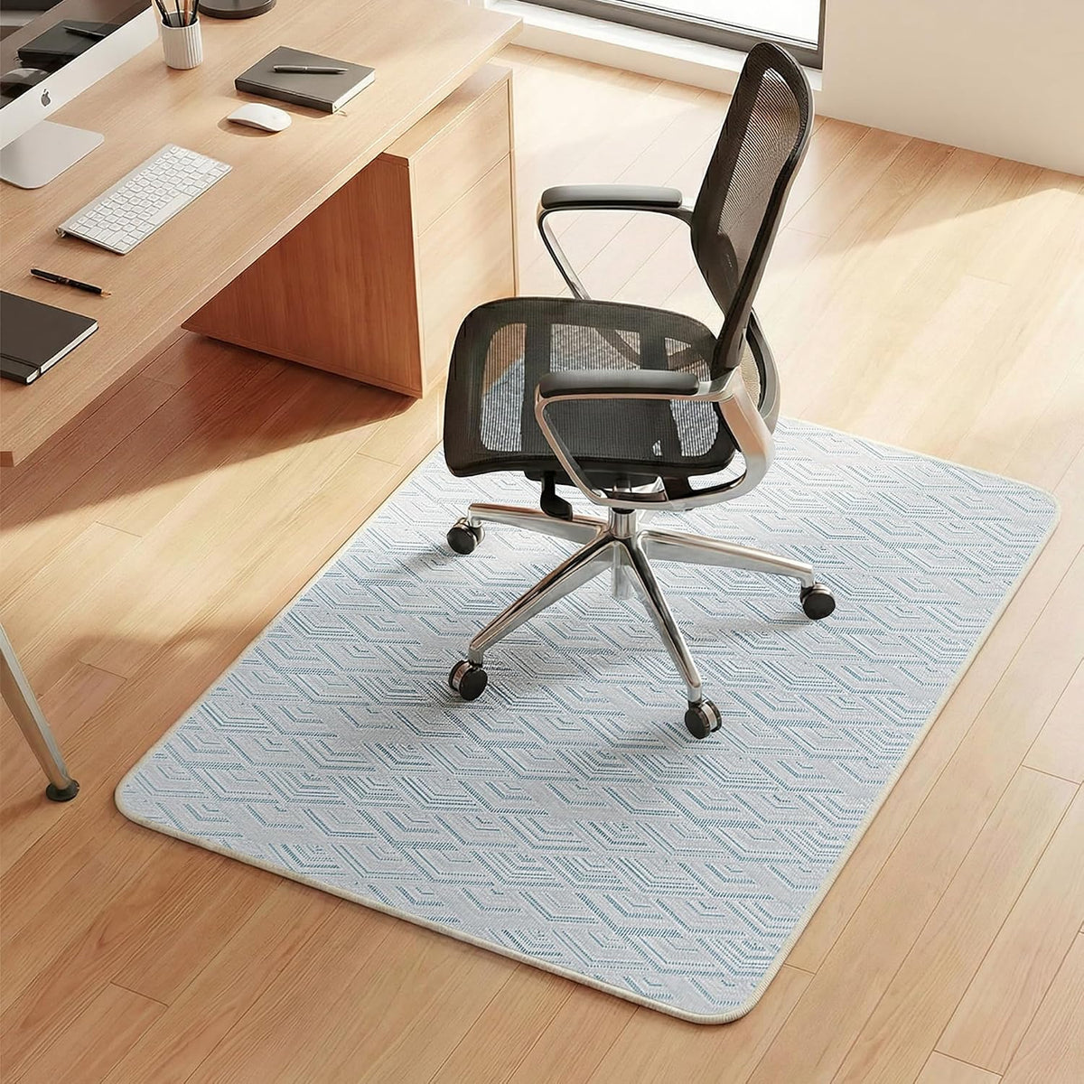 Aothia Textilene Chair Mat for Hardwood Floors - Heavy Duty Non-Slip Desk Flo...