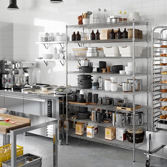 Regal Altair 21" Deep x 54" Wide x 86" Height Wire Shelving Kit | 8-Tier | NSF - Image 4