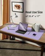 YSAGi Leather Desk Protector, Office Mat, Large Mouse Mat, Non-Slip PU Leather - Image 5