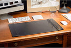 Dacasso Black Leather 22" x 14" Side Rails Desk Pad - Image 2