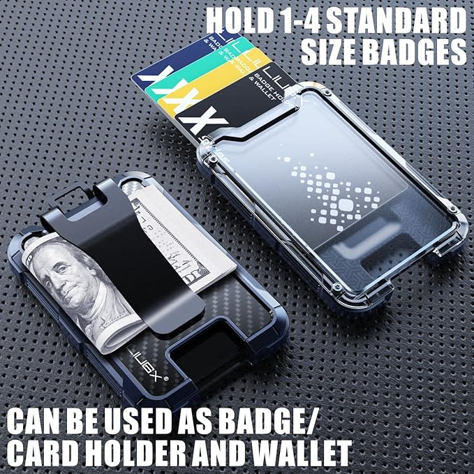 LIUGX Carbon Fiber Badge Holder, ID Card Holder - Image 3