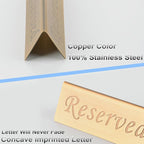 Reserved Sign - Brushed Stainless Steel Free Standing Table Top Compliance Sign - Image 3