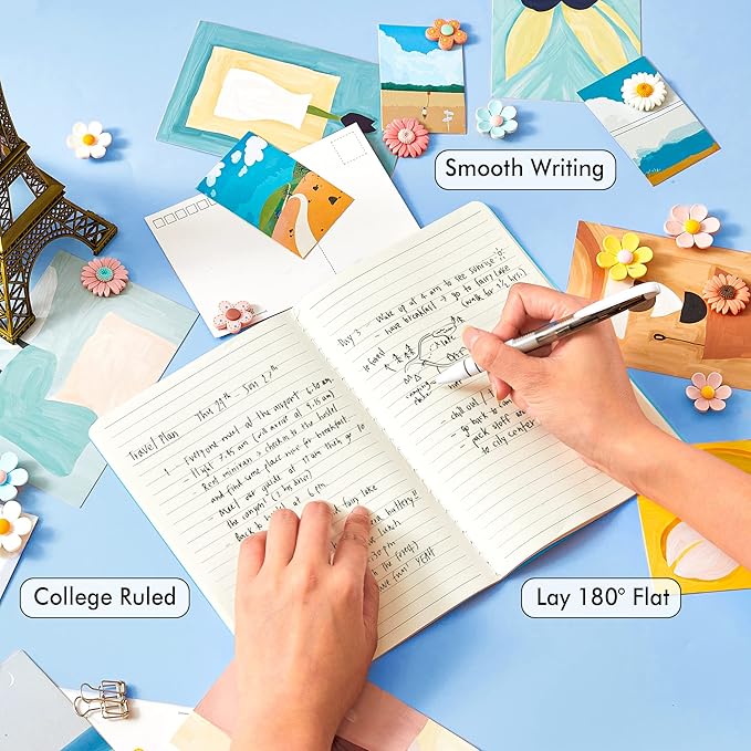8 Pack Soft Cover Journal Bulk, Feela Notebooks College Ruled - Image 3