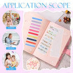 STOBOK 40Pcs PVC Washi Cards Tape Organizer Thick Rounded Corner Plastic Organizer for Scrapbooking DIY Crafts and Journaling Decorative Washi Cards