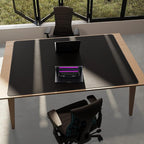 CENNBIE HUGE160 63" x 47" Black Leather Desk Mat - Image 5