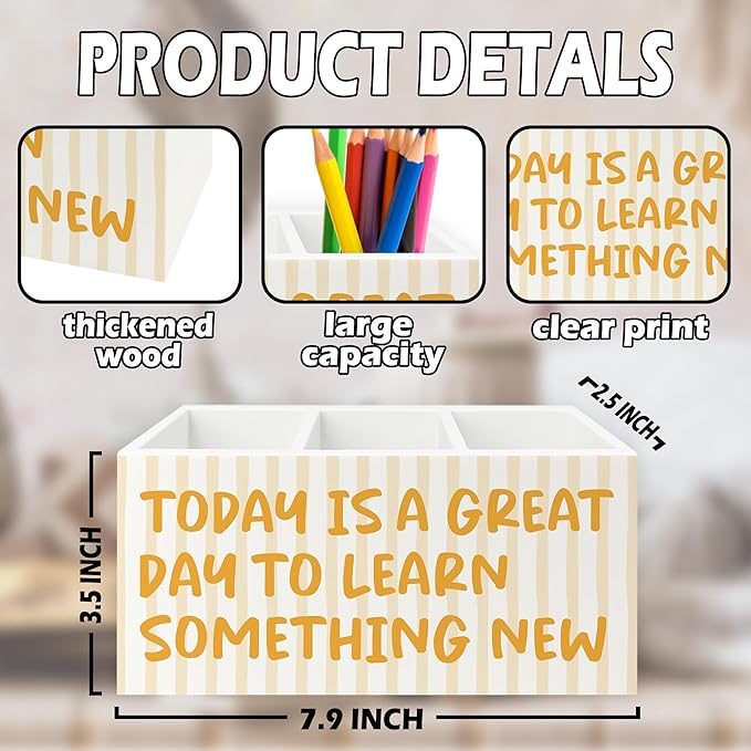 XPH Inspirational Pen Pencil Holder Organizer - Image 7