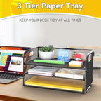 MINDEPOT 3 Tier Paper Organizer Tray - Image 5